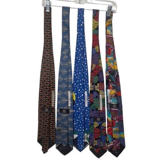 LOT of 5! Harley Davidson Ties ice for each season! Harley Davidson Christmas - Picture 16 of 16